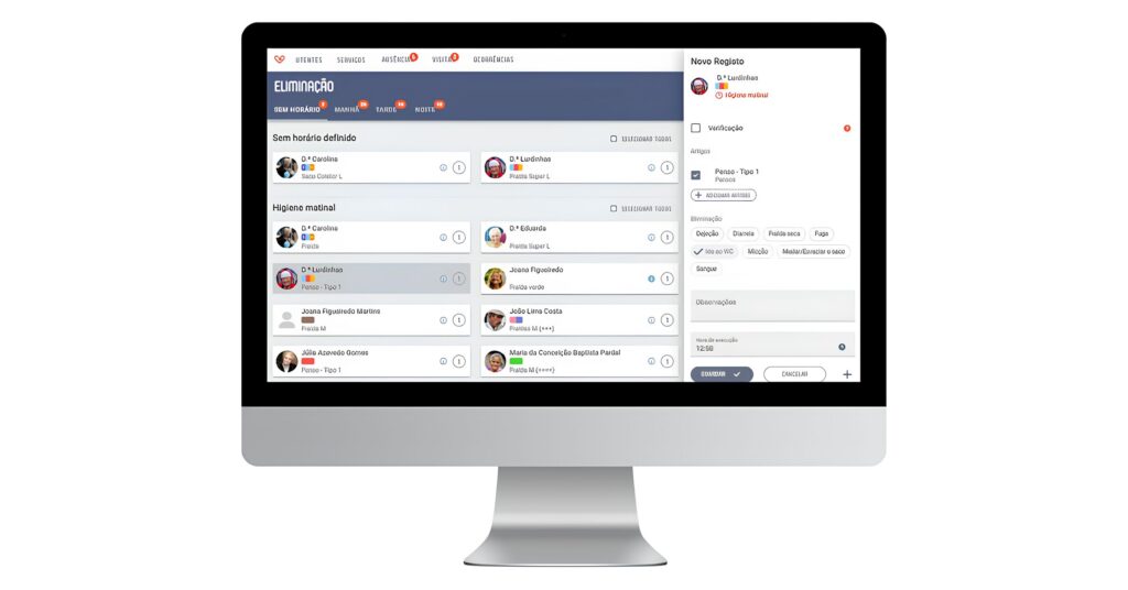 Mockup da Aplicação de Registo 